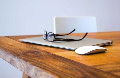 Glasses on Laptop